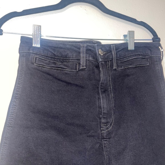 NWT h&m culotte high waist jeans cropped size 8 - Picture 2 of 6